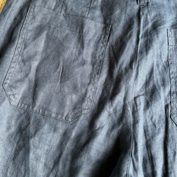 Quince European 100% Linen Patch Pocket Wide Leg Pant Size 10 - Picture 9 of 9